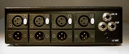 photo of model SPX-1 splitter/mixer from rear